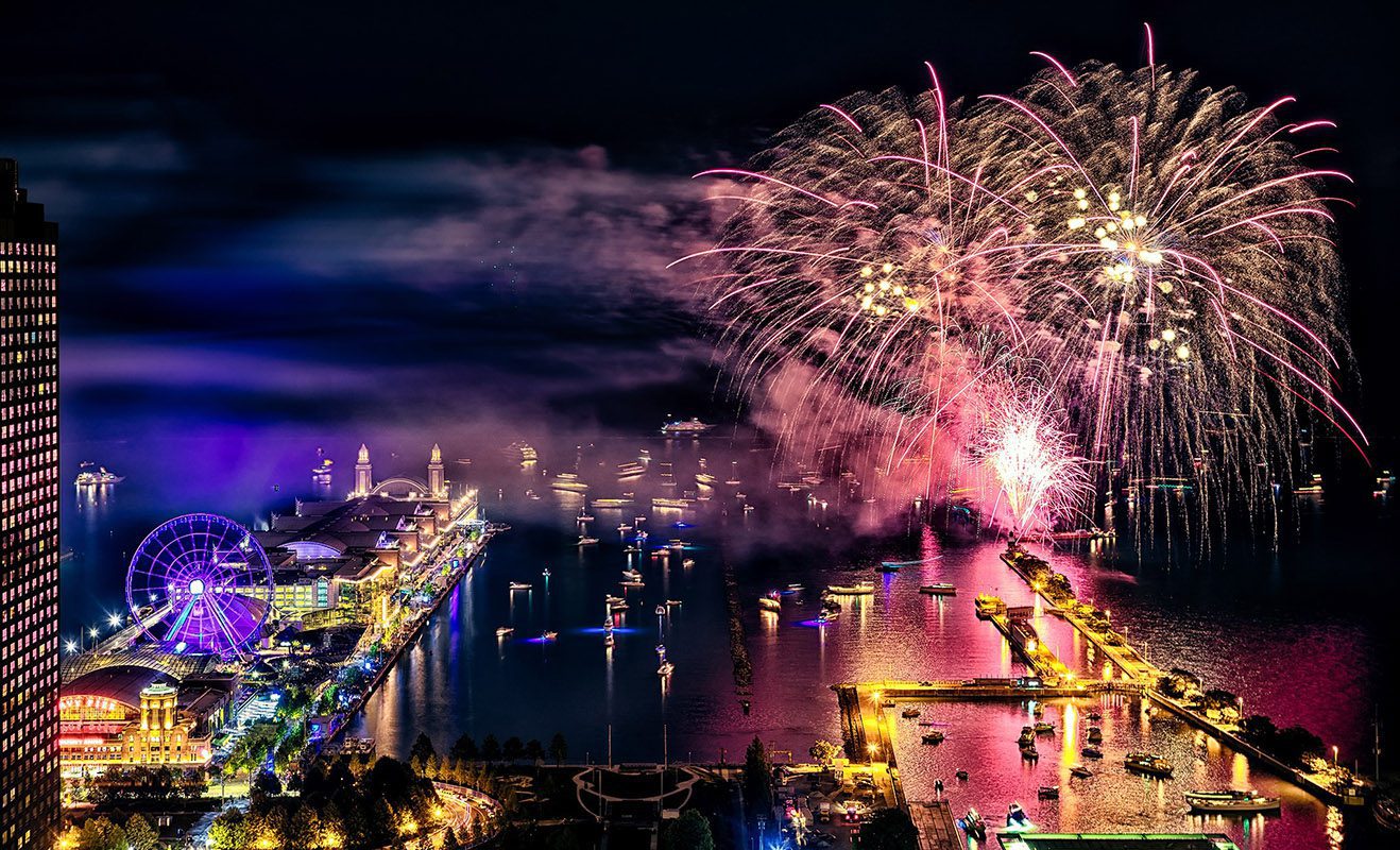 hilton fireworks kick off navy piers independence day 1